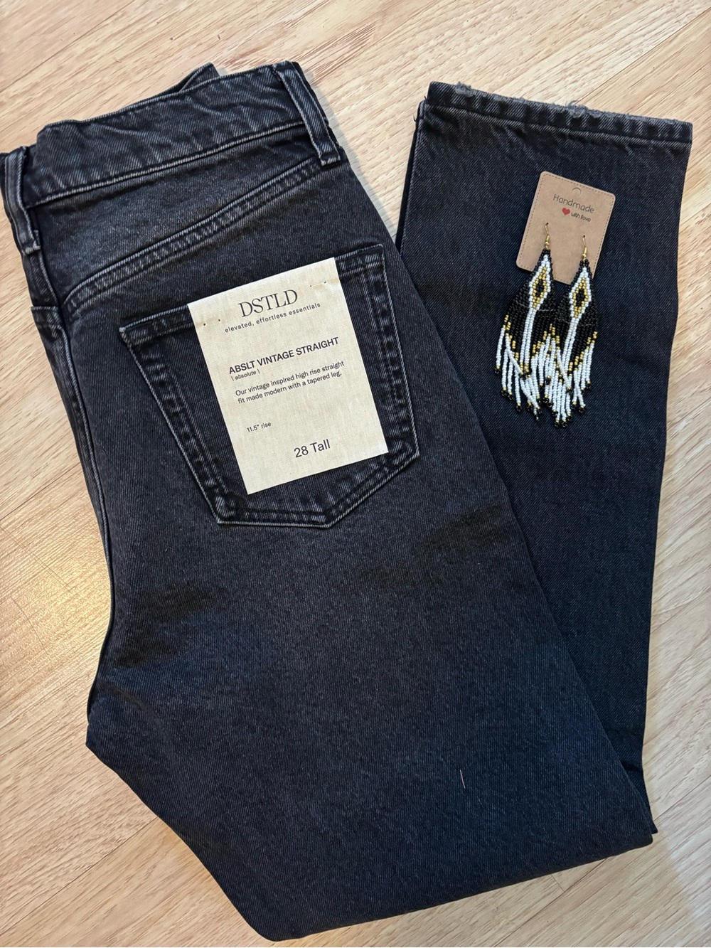 DSTLD Abslt Vintage Straight women Jeans in Black
